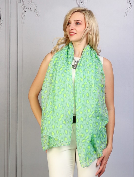 SCARF, LINEN, LEO, LARGE